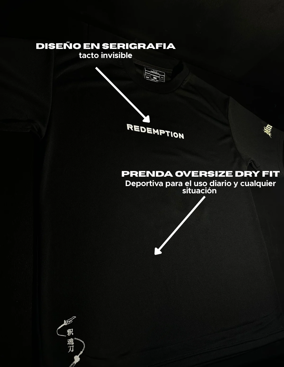 Drop-02 Playera oversize dry fit - Toji Fushiguro •REDEMPTION•