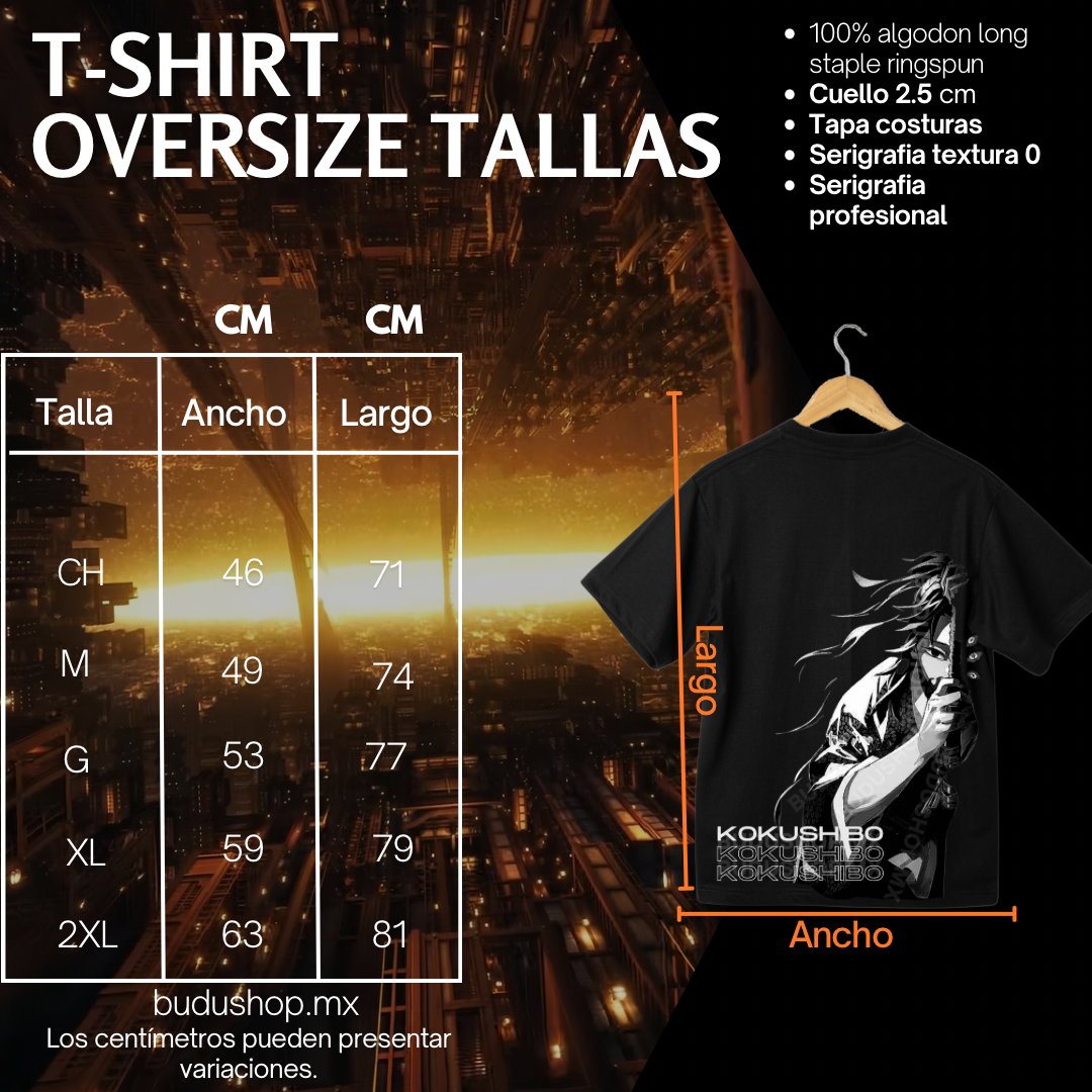 Drop-03 Playera oversize - Kimetsu No Yaiba •Kokushibo•