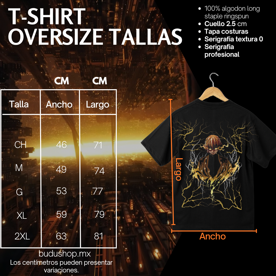Drop-03 Playera oversize - Kimetsu No Yaiba •Zenitsu•