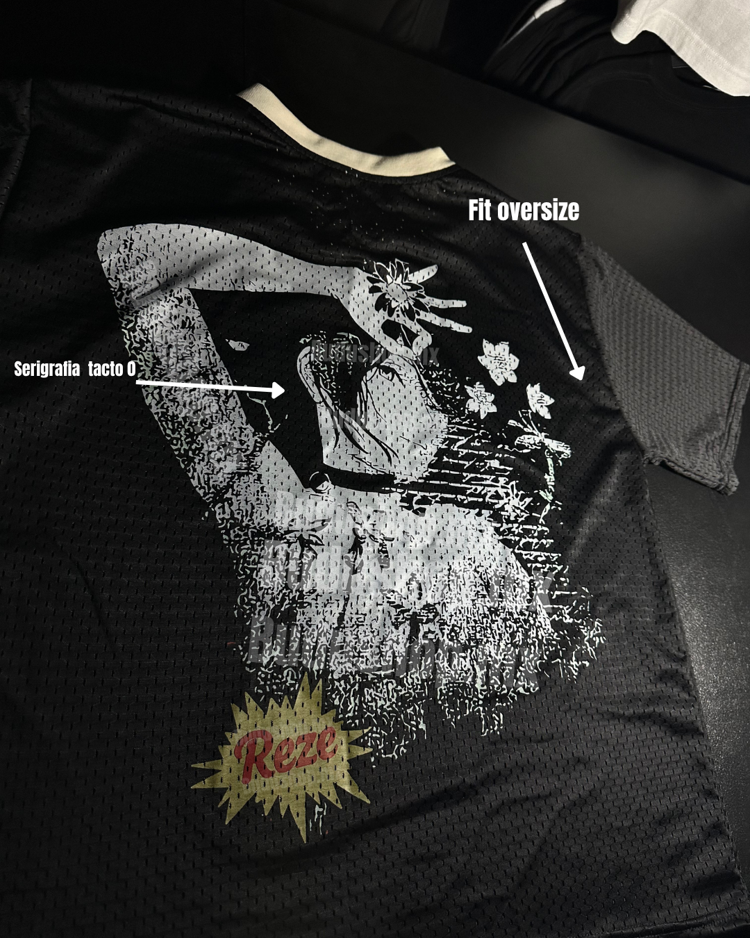 Drop-04 Playera Jersey Oversize •Chainsaw Man Reze•