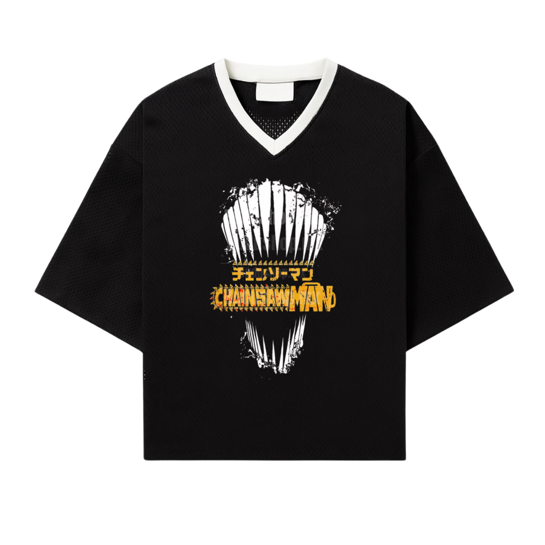 Drop-04 Playera Jersey Oversize •Chainsaw Man Reze•