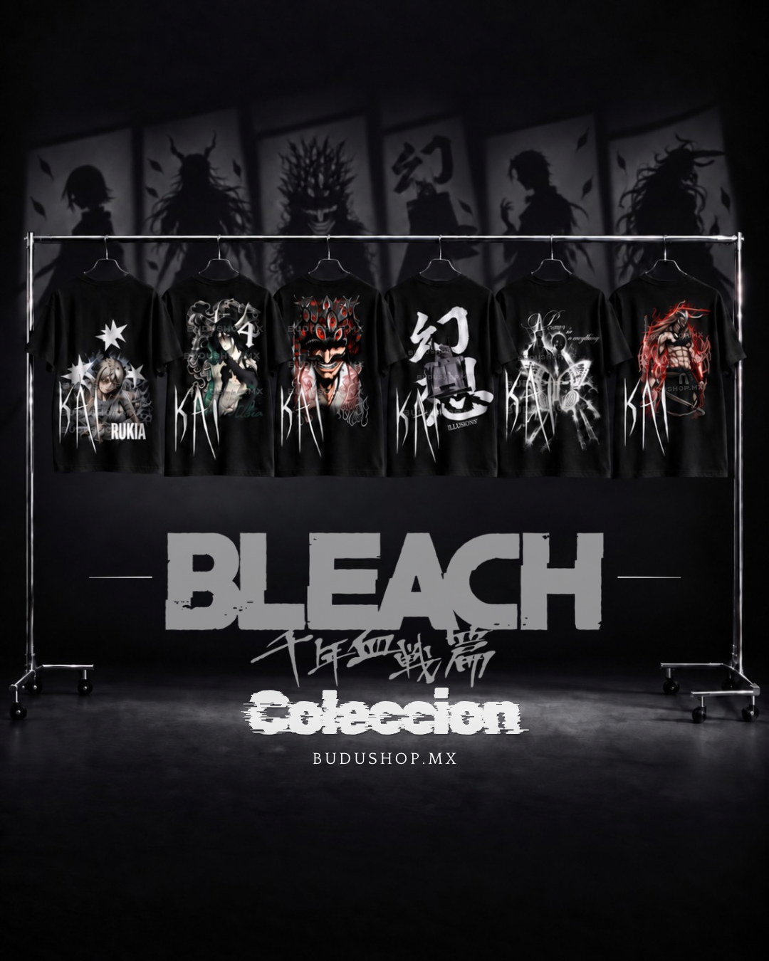 Modelos con los diseños de la colección Bleach