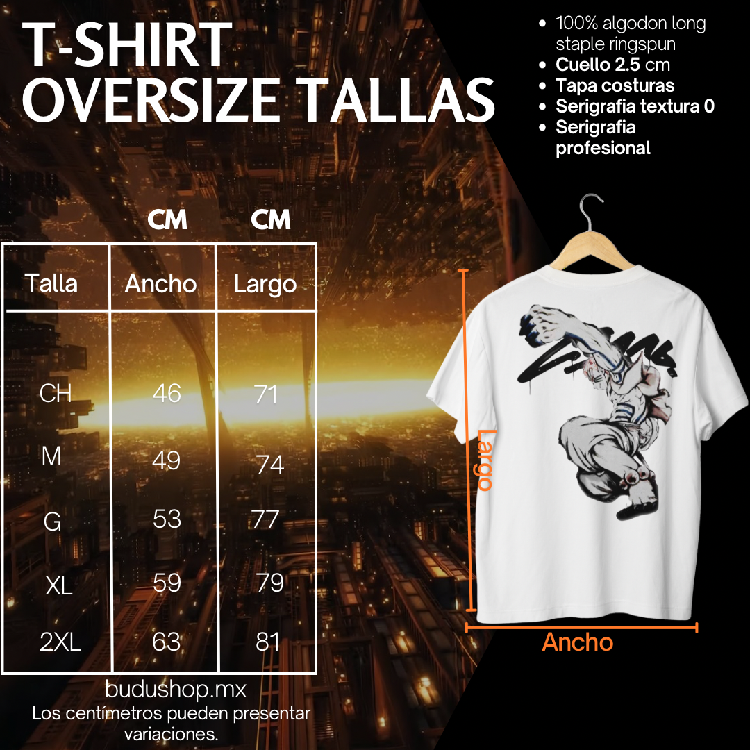 Drop-03 Playera oversize - Kimetsu No Yaiba •Akaza•