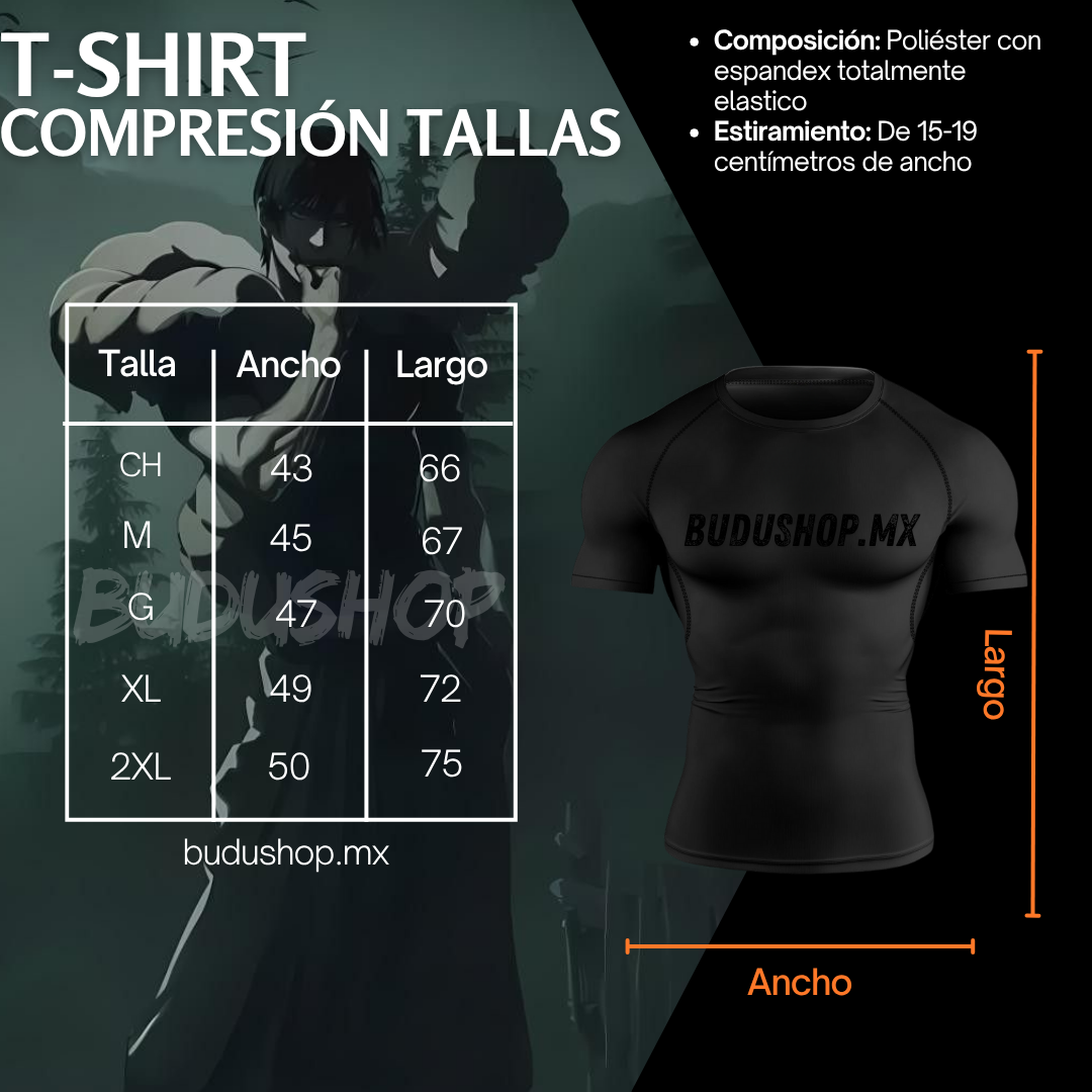 Drop-02 Playera de compresión Toji Fushiguro •REDEMPTION•