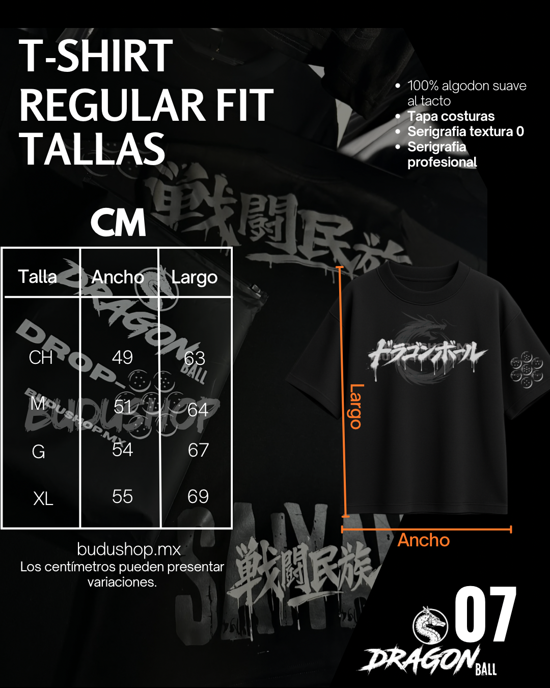 Playera Drop 07 Regular Fit •DRAGON BALL•